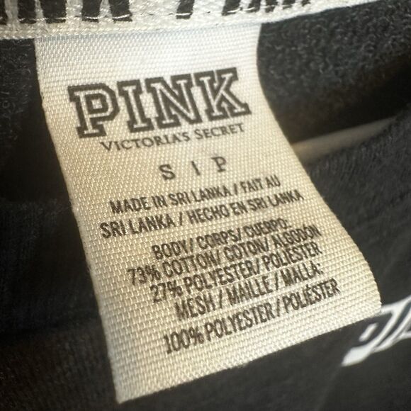 Victoria’s Secret PINK Varsity Crew Green Grey Pullover Holographic Metallic S - Picture 4 of 4
